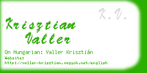 krisztian valler business card